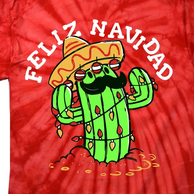 Feliz Navidad Merry Christmas Cactus Funny Humor Spanish Tie-Dye T-Shirt