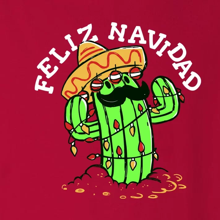 Feliz Navidad Merry Christmas Cactus Funny Humor Spanish Toddler Long Sleeve Shirt