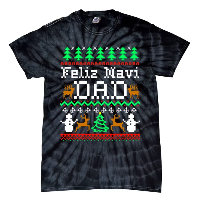 Feliz Navidad Mexican Ugly Christmas Sweater Tie-Dye T-Shirt