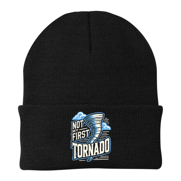 Funny Not My First Tornado Retro Storm Chaser Knit Cap Winter Beanie