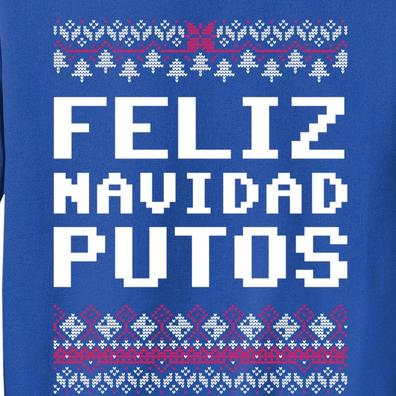 Feliz Navidad Mexican Ugly Christmas Sweater Funny Gift Tall Sweatshirt