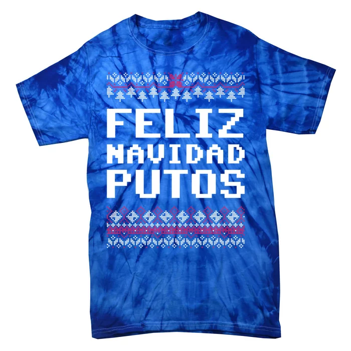 Feliz Navidad Mexican Ugly Christmas Sweater Funny Gift Tie-Dye T-Shirt