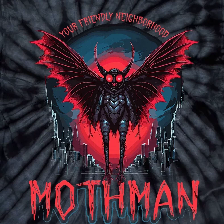 Friendly Neighborhood Mothman Cryptid Tie-Dye T-Shirt