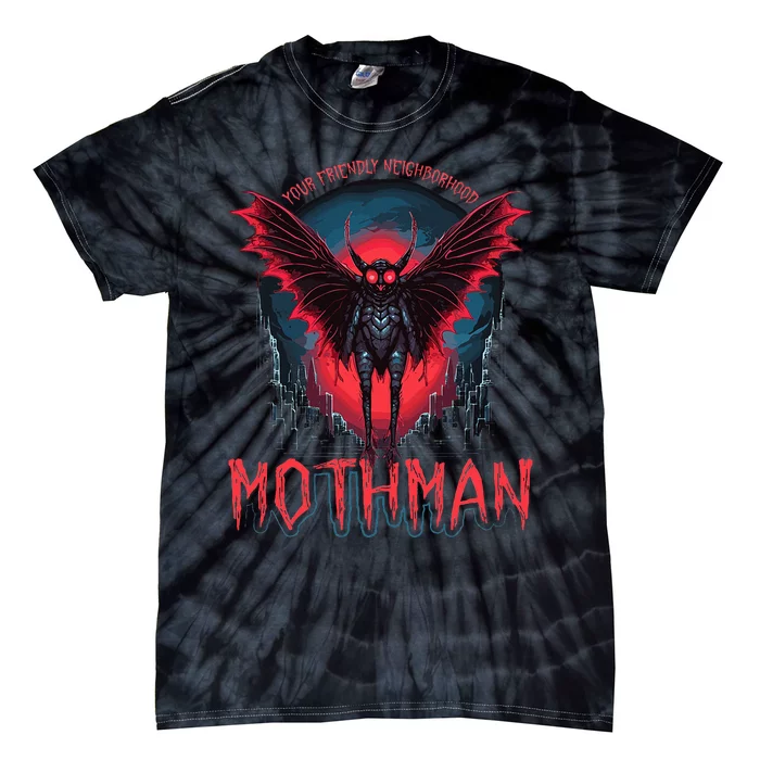 Friendly Neighborhood Mothman Cryptid Tie-Dye T-Shirt