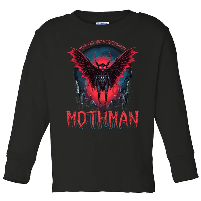 Friendly Neighborhood Mothman Cryptid Toddler Long Sleeve Shirt