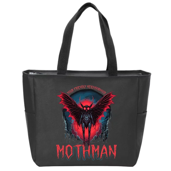 Friendly Neighborhood Mothman Cryptid Zip Tote Bag