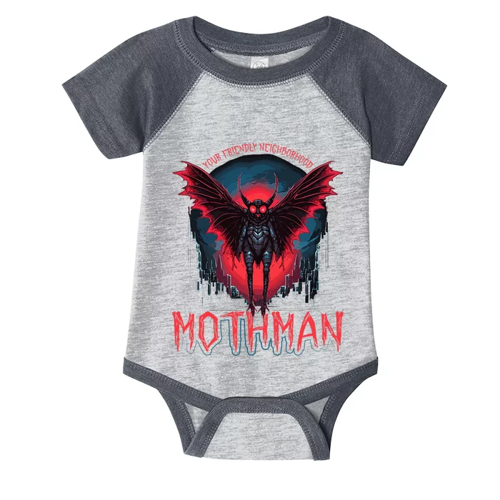 Friendly Neighborhood Mothman Cryptid Infant Baby Jersey Bodysuit