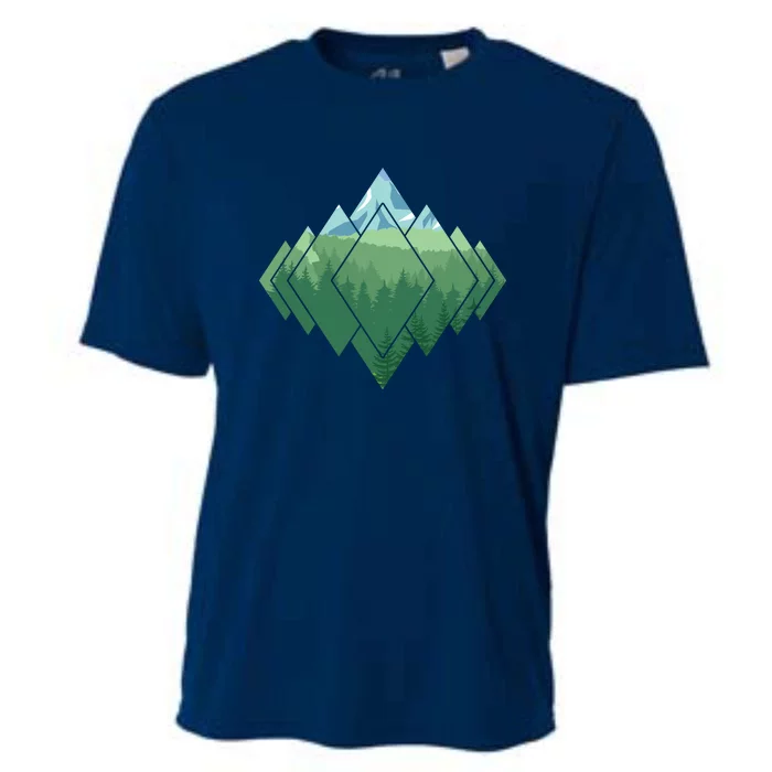 Forest Nature Mountains Trekking Camping Gift Cooling Performance Crew T-Shirt