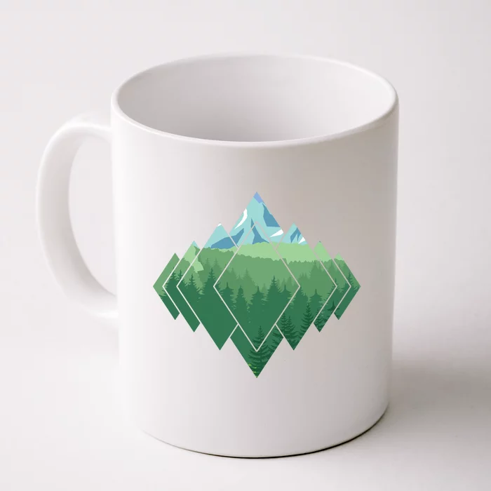 Forest Nature Mountains Trekking Camping Gift Front & Back Coffee Mug