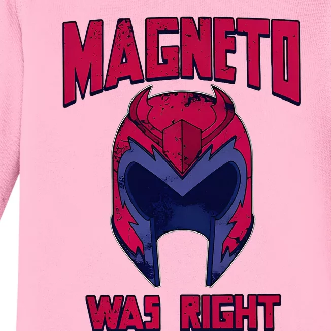 First Name Magneto Was Right Baby Long Sleeve Bodysuit