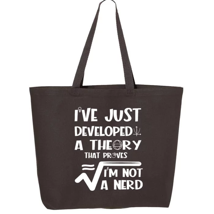 Funny Nerdy Math 25L Jumbo Tote