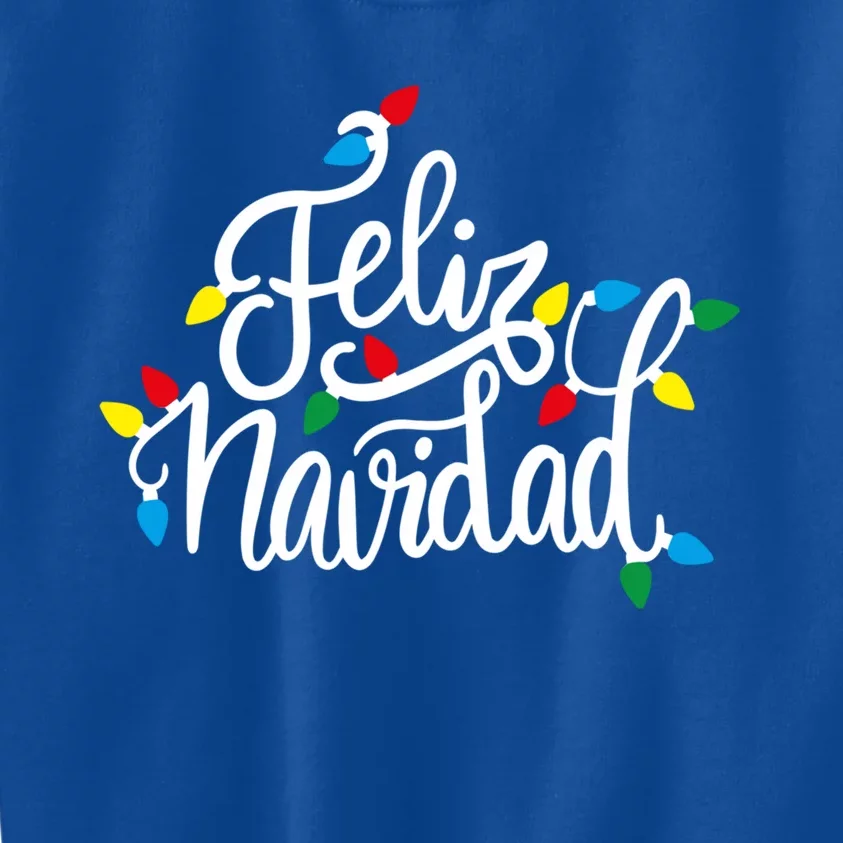 Feliz Navidad Matching Family Spanish Christmas Mexican Xmas Cute Gift Kids Sweatshirt