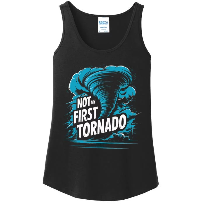 Funny Not My First Tornado Storm Seeker Ladies Essential Tank