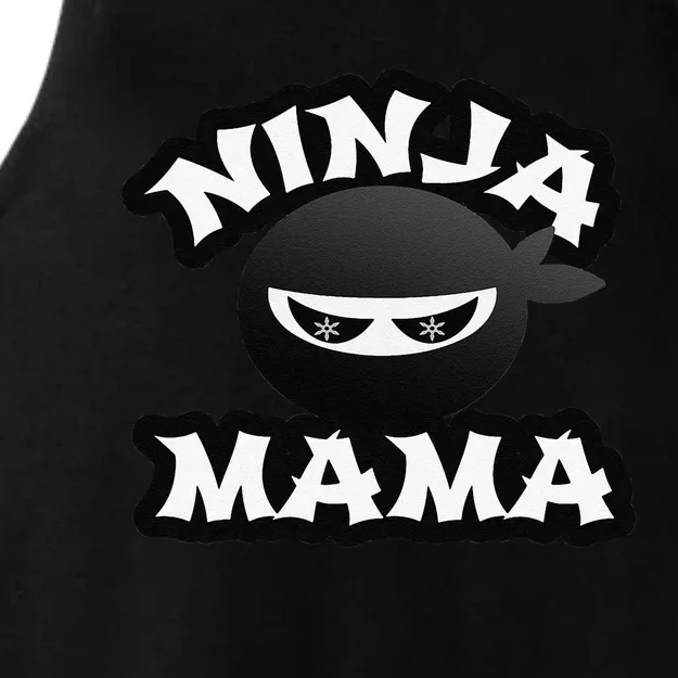 Funny Ninja Mama Multitasking WAHM Baby Birthday New Mom Copy Ladies Tri-Blend Wicking Tank