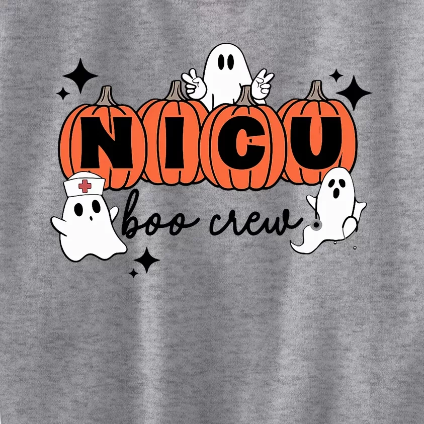 Funny Nicu Nurse Halloween Nicu Boo Crew Nicu Nurse Kids Sweatshirt