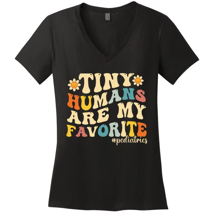 Funny Nicu Nurse Pediatric Nurse Women's V-Neck T-Shirt