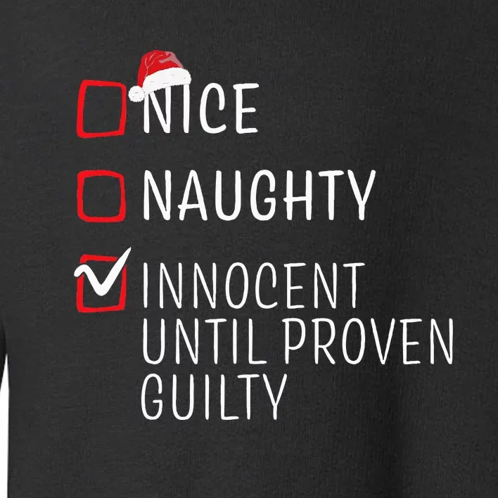 Funny Naughty Nice Christmas Family Pajama Kids Toddler Sweatshirt