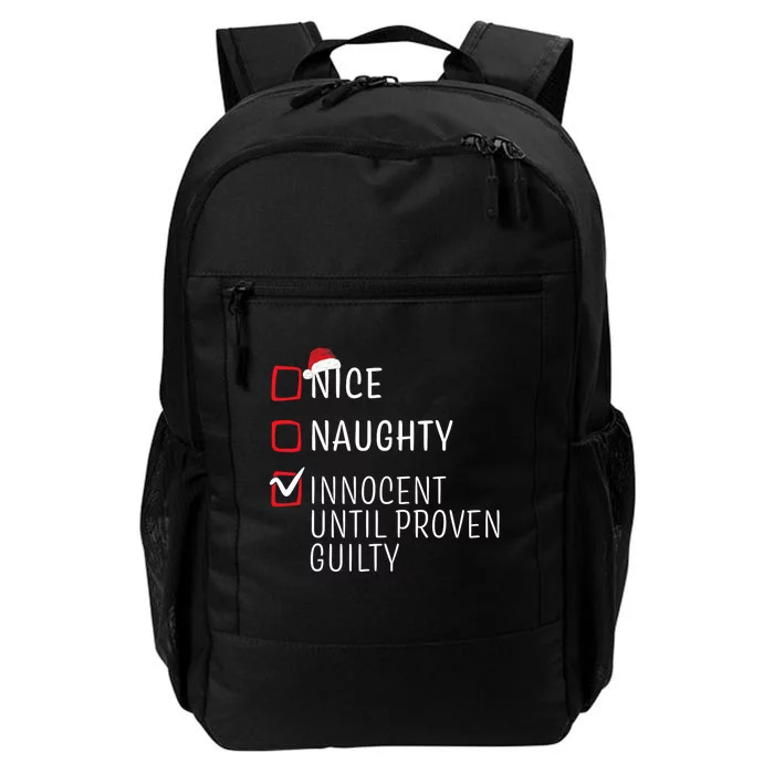 Funny Naughty Nice Christmas Family Pajama Daily Commute Backpack