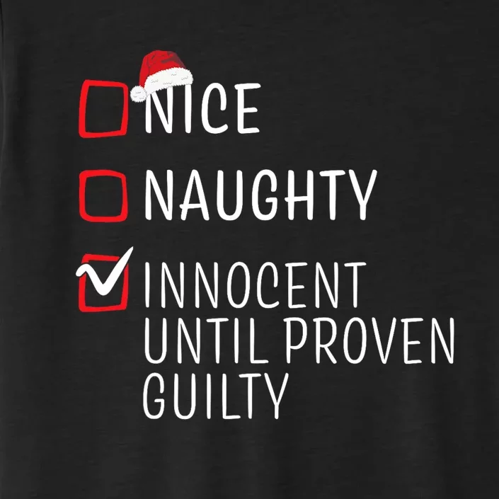 Funny Naughty Nice Christmas Family Pajama ChromaSoft Performance T-Shirt