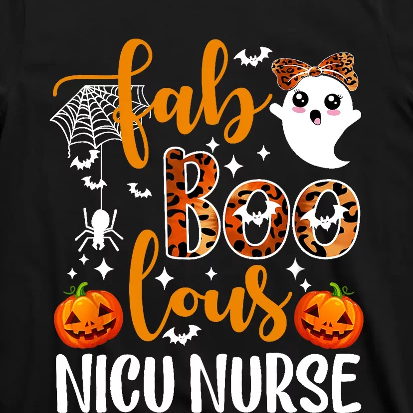 Faboolous Nicu Nurse Funny Nicu Nurse Halloween Boo Boo Crew T-Shirt