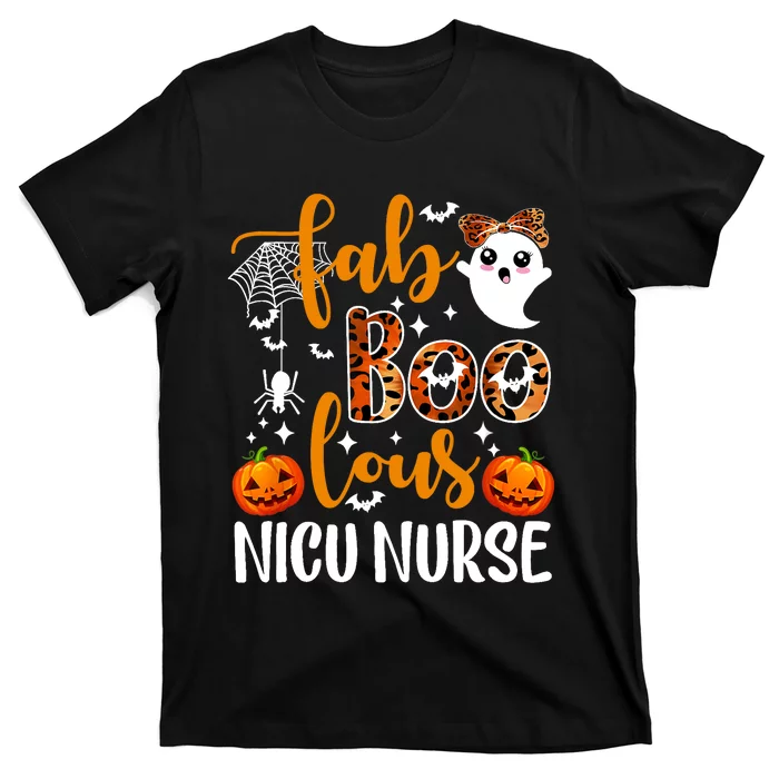 Faboolous Nicu Nurse Funny Nicu Nurse Halloween Boo Boo Crew T-Shirt