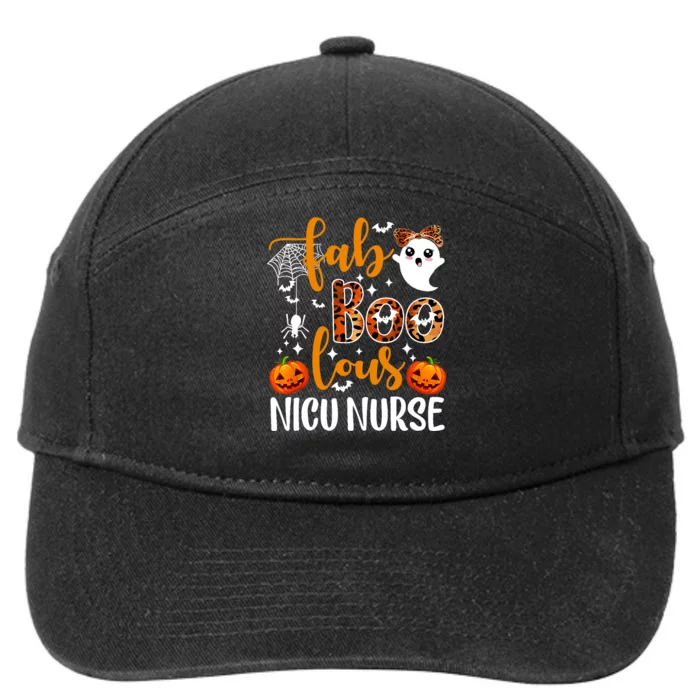 Faboolous Nicu Nurse Funny Nicu Nurse Halloween Boo Boo Crew 7-Panel Snapback Hat