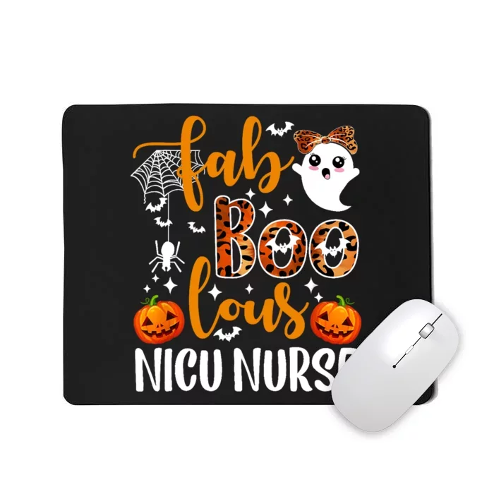 Faboolous Nicu Nurse Funny Nicu Nurse Halloween Boo Boo Crew Mousepad