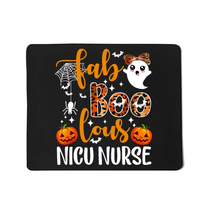 Faboolous Nicu Nurse Funny Nicu Nurse Halloween Boo Boo Crew Mousepad