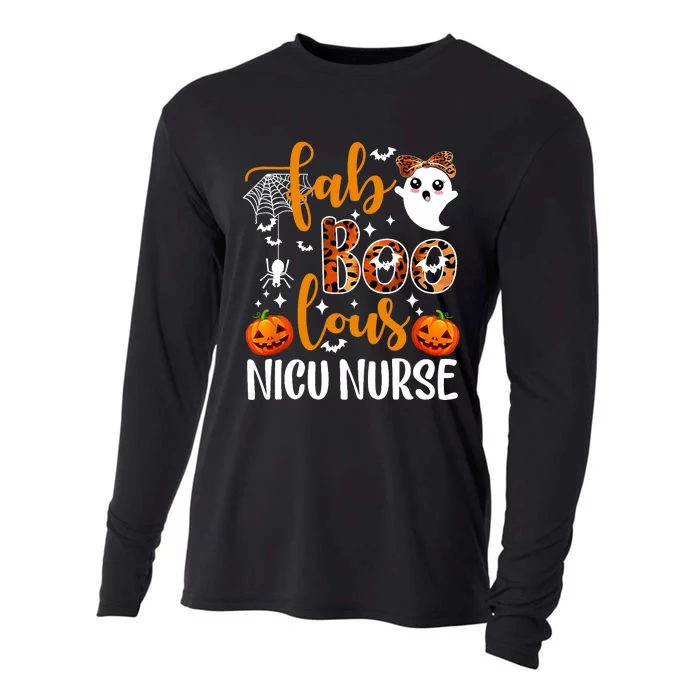 Faboolous Nicu Nurse Funny Nicu Nurse Halloween Boo Boo Crew Cooling Performance Long Sleeve Crew