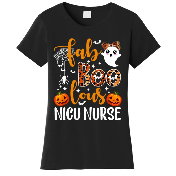 Faboolous Nicu Nurse Funny Nicu Nurse Halloween Boo Boo Crew Women's T-Shirt