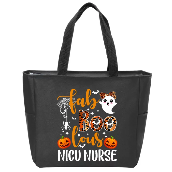 Faboolous Nicu Nurse Funny Nicu Nurse Halloween Boo Boo Crew Zip Tote Bag