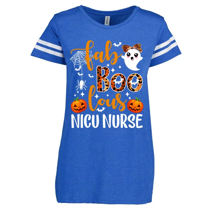 Faboolous Nicu Nurse Funny Nicu Nurse Halloween Boo Boo Crew Enza Ladies Jersey Football T-Shirt