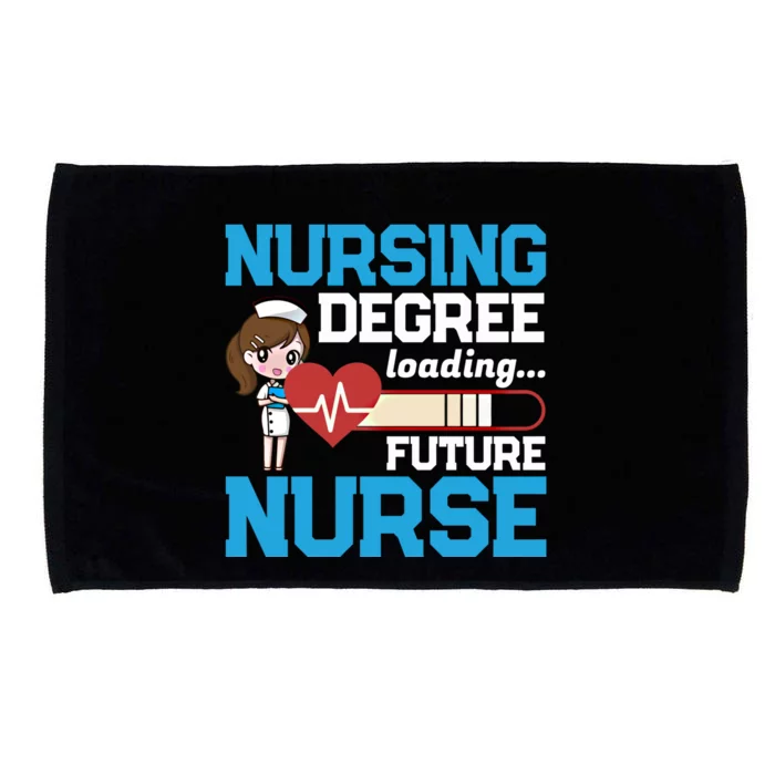 Future Nurse Nursing Degree Loading Nurses Profession Gift Microfiber Hand Towel