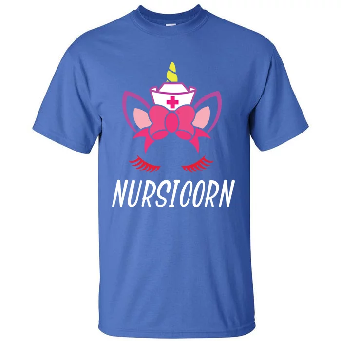 Funny Nursicorn Nurse And Unicorn Graphic Gift Tall T-Shirt