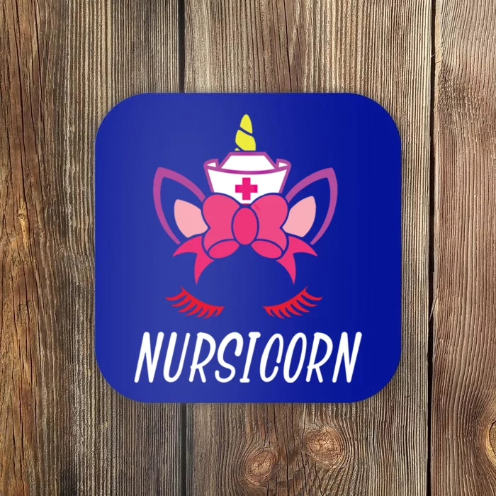 Funny Nursicorn Nurse And Unicorn Graphic Gift Coaster