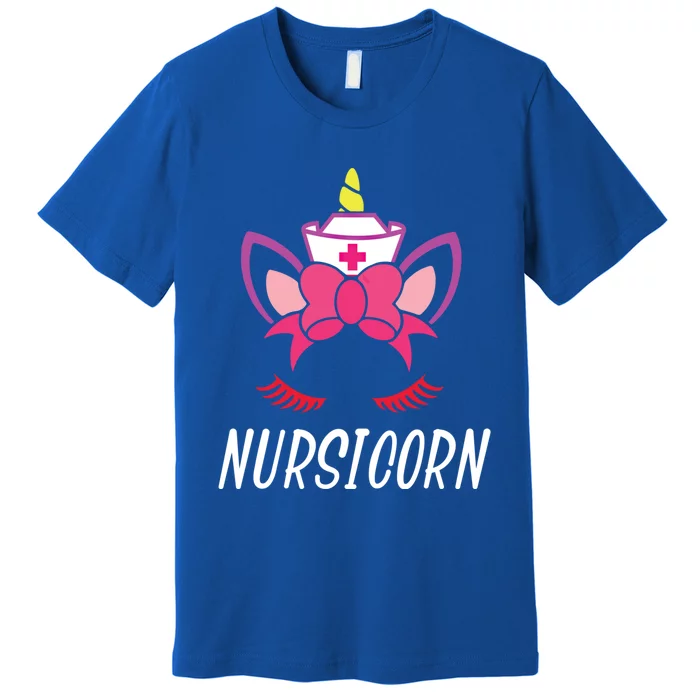 Funny Nursicorn Nurse And Unicorn Graphic Gift Premium T-Shirt