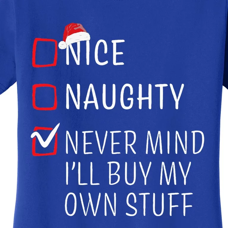 Funny Naughty Nice Christmas Family Pajama Women's T-Shirt