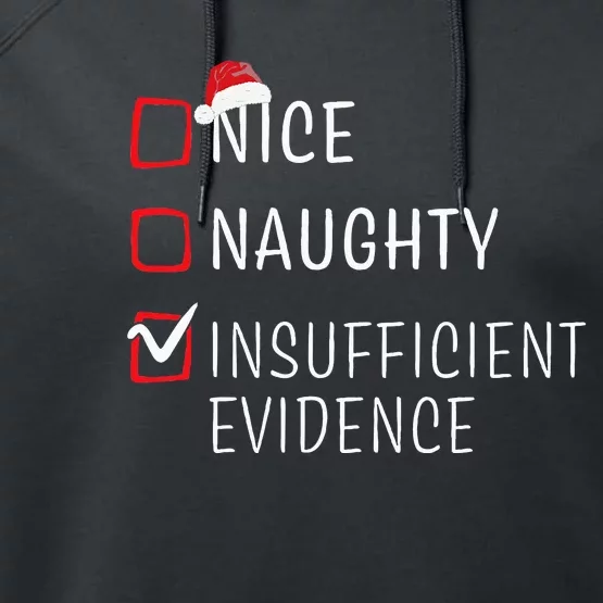 Funny Naughty Nice Christmas Family Pajama Performance Fleece Hoodie