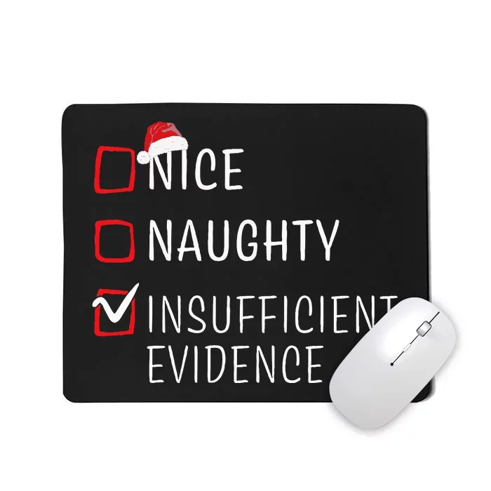 Funny Naughty Nice Christmas Family Pajama Mousepad