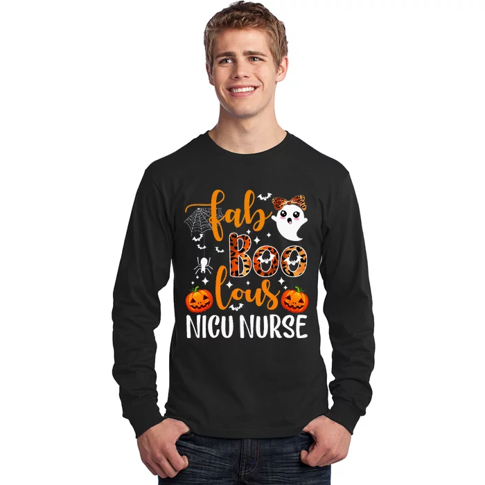 Faboolous Nicu Nurse Funny Nicu Nurse Halloween Boo Boo Crew Long Sleeve Shirt