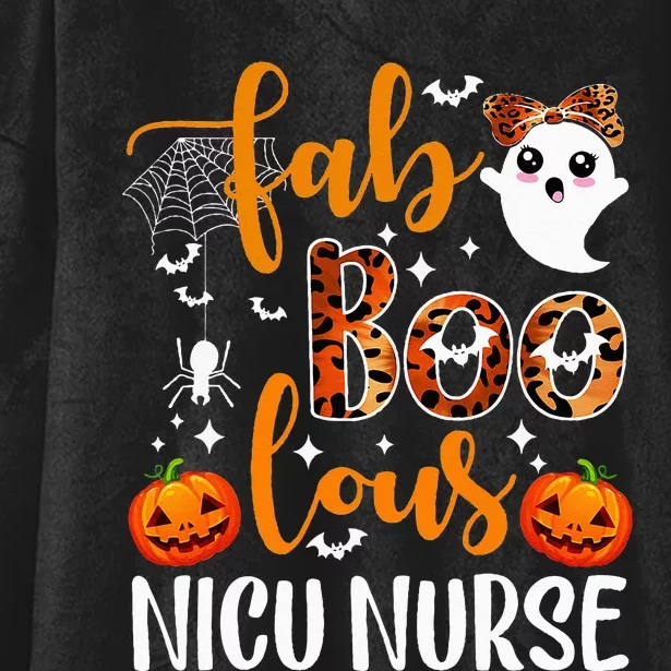 Faboolous Nicu Nurse Funny Nicu Nurse Halloween Boo Boo Crew Hooded Wearable Blanket