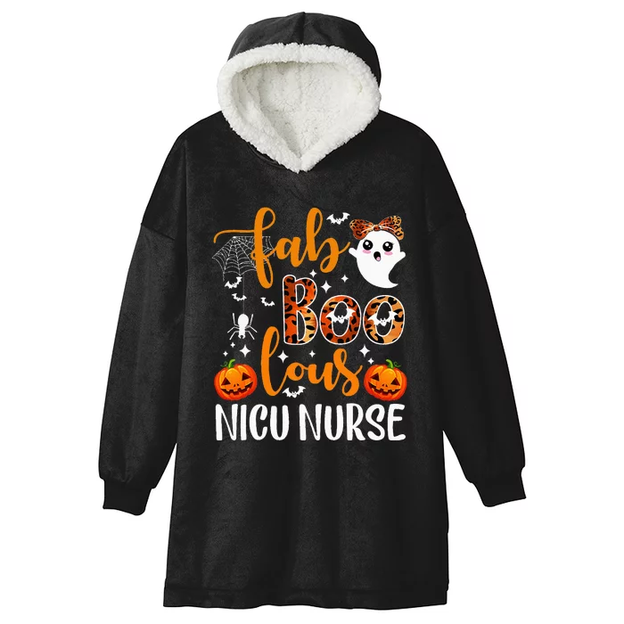 Faboolous Nicu Nurse Funny Nicu Nurse Halloween Boo Boo Crew Hooded Wearable Blanket