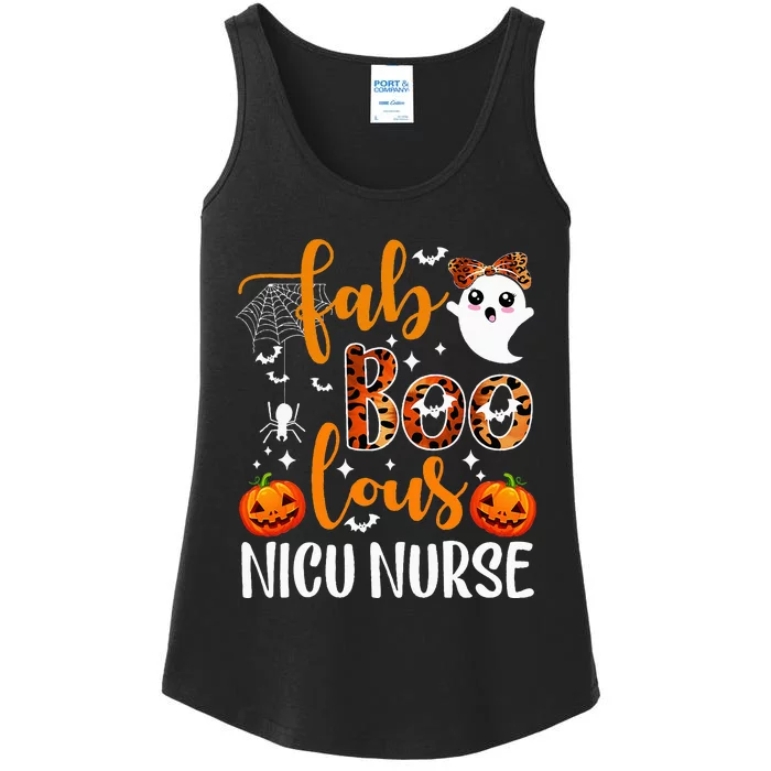 Faboolous Nicu Nurse Funny Nicu Nurse Halloween Boo Boo Crew Ladies Essential Tank