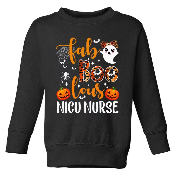 Faboolous Nicu Nurse Funny Nicu Nurse Halloween Boo Boo Crew Toddler Sweatshirt