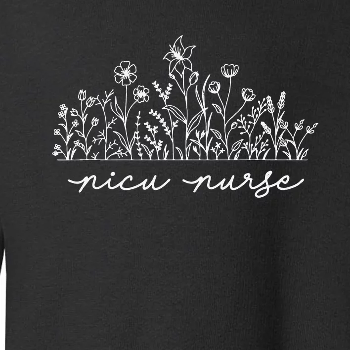 Floral NICU Nurse Toddler Sweatshirt