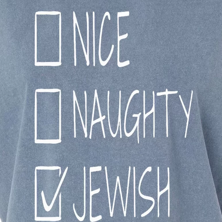 Funny nice naughty jewish for hanukkah hebrew christmas Garment-Dyed Women's Muscle Tee