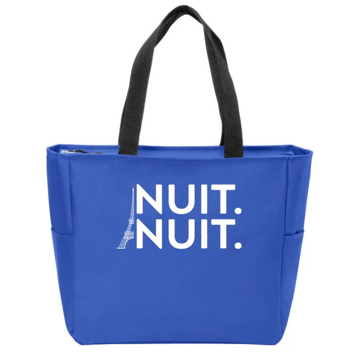 Funny Nuit Nuit Zip Tote Bag