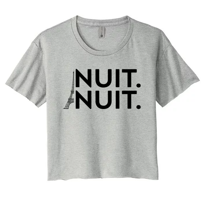 Funny Nuit Nuit Women's Crop Top Tee