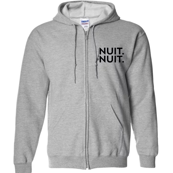 Funny Nuit Nuit Full Zip Hoodie