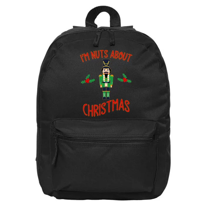 Funny Nutcracker Nuts About Christmas Gift 16 in Basic Backpack